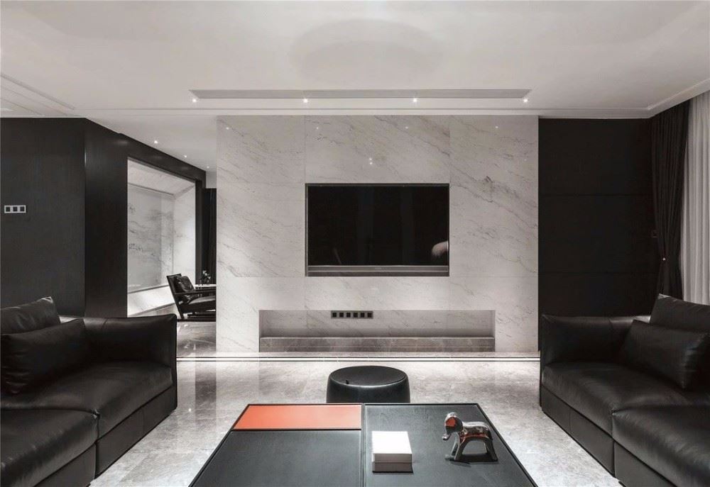 普洱室内装修福心小区230平米复式-现代简约高级灰风格室内设计家装案例