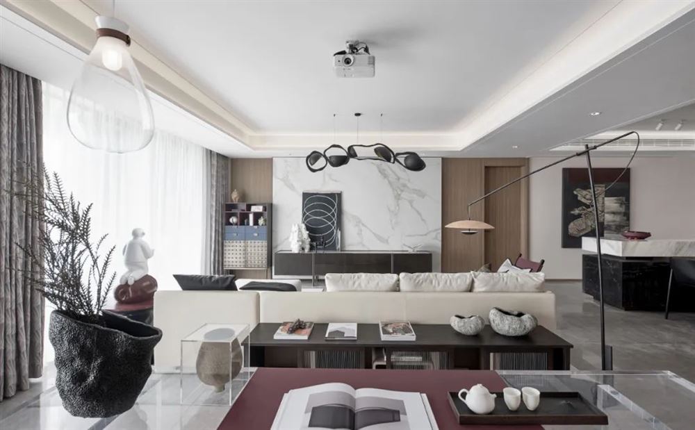 普洱室内装修洱海传奇188平米五居-新中式风格室内设计家装案例