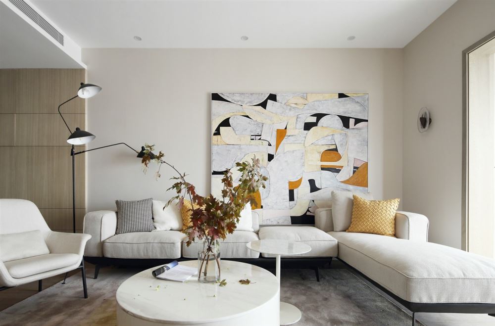 普洱室内装修怡翠尊堤130平方米三居-现代简约风格室内设计家装案例
