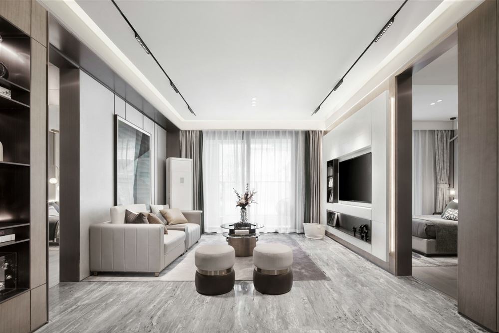 普洱室内装修国华新都110平方米三居-现代简约风格室内设计家装案例