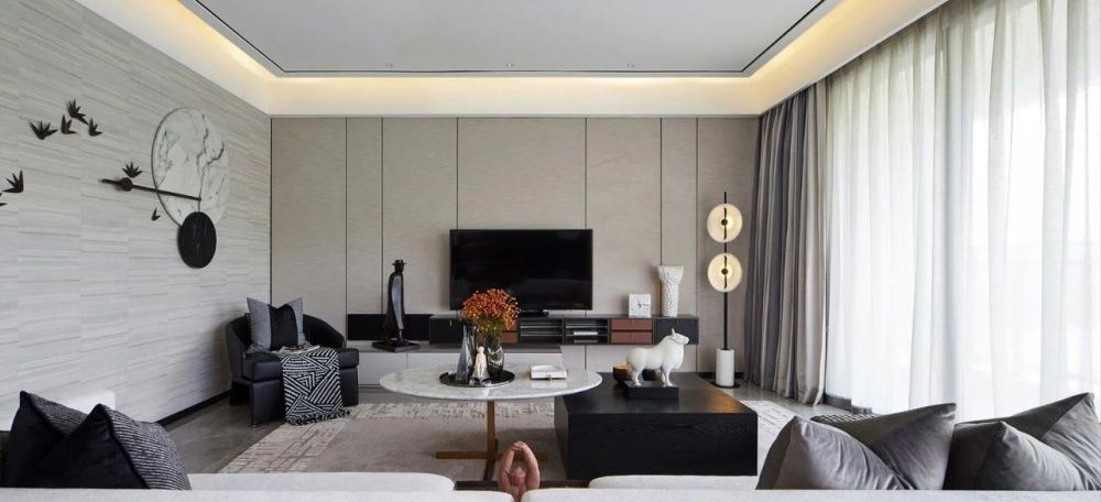 普洱室内装修仁山公园140平米四居-现代简约风格室内设计家装案例