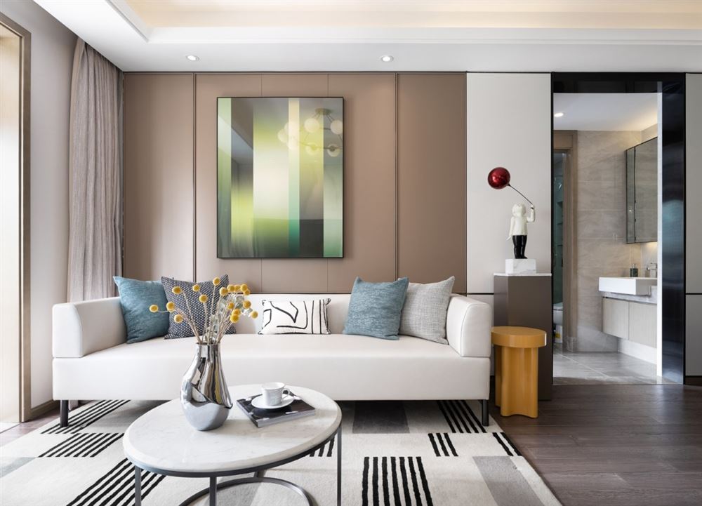 普洱室内装修万科沁园116平方米三居-现代简约风格室内设计家装案例