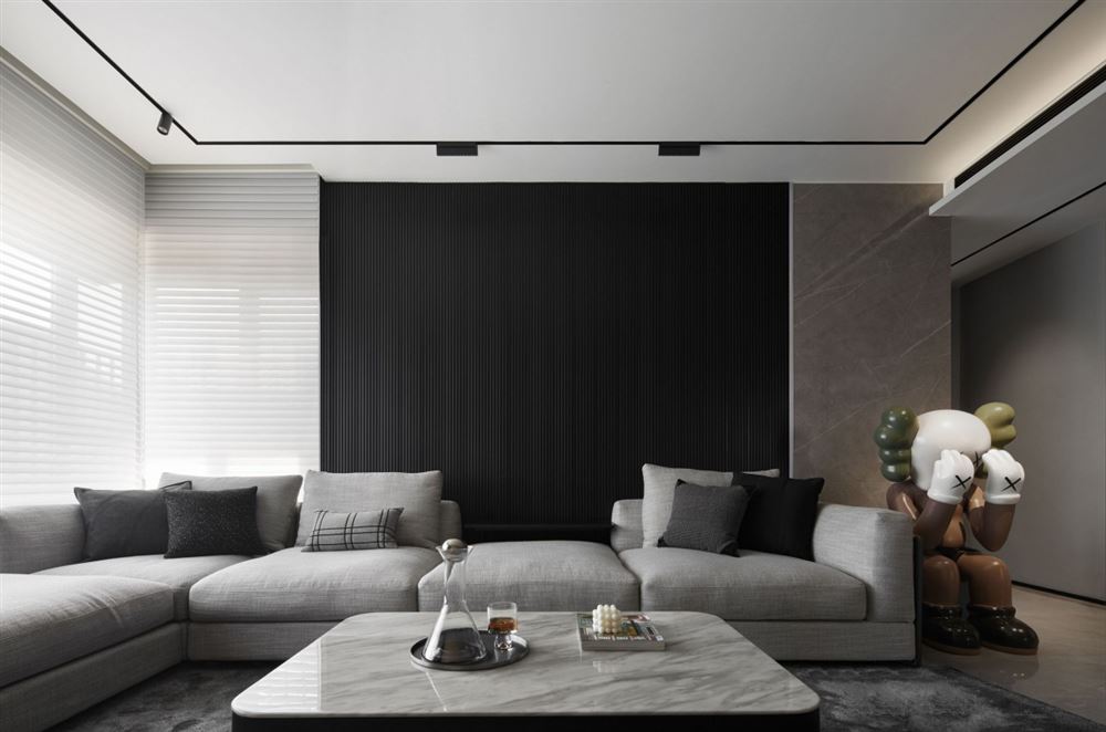 普洱室内装修中海金沙湾134平方米三居-现代简约风格室内设计家装案例