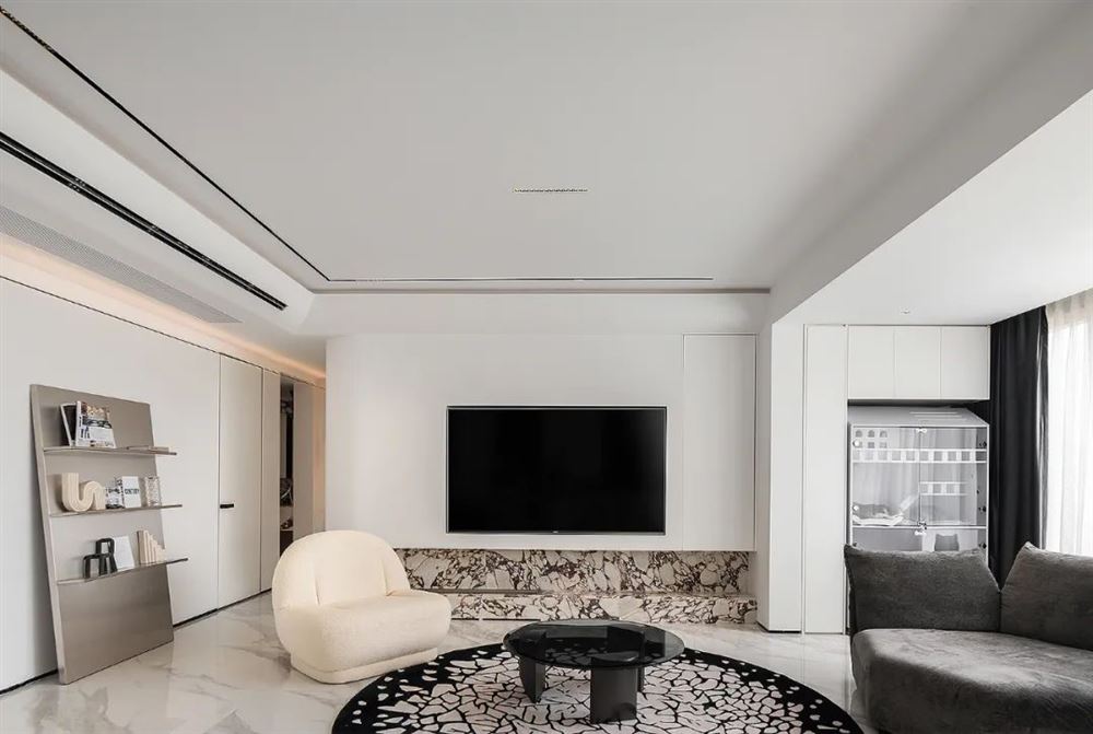 普洱装修公司现代简约风格室内装修效果图-普洱美的翰城嘉园139平米