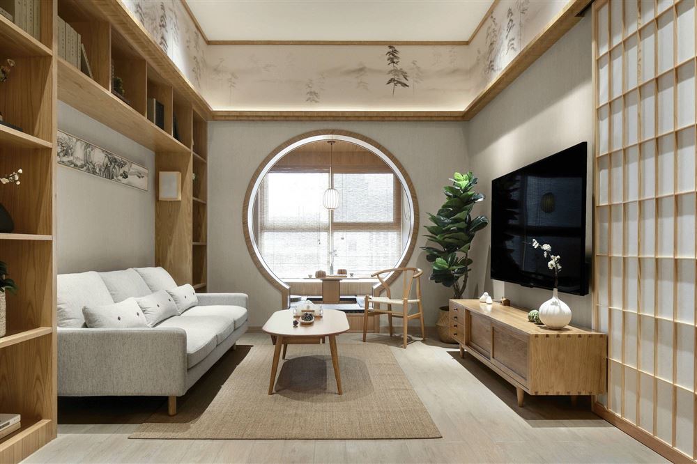 普洱珑山居135平方米三居-日式简约风格普洱家装设计室内装修效果图