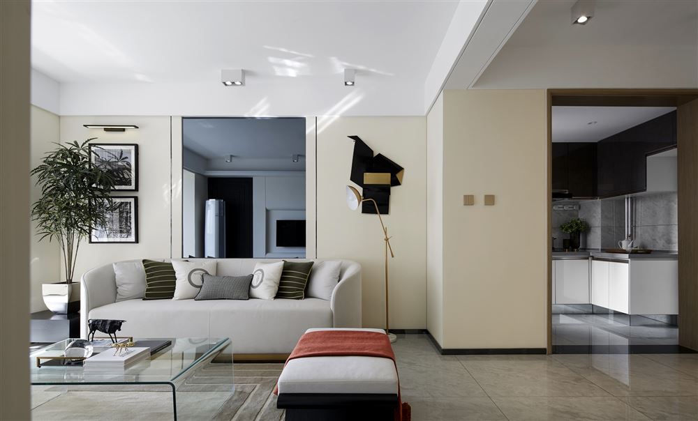 普洱装修设计世纪花源168平方米四居-现代简约风格室内家装案例效果图
