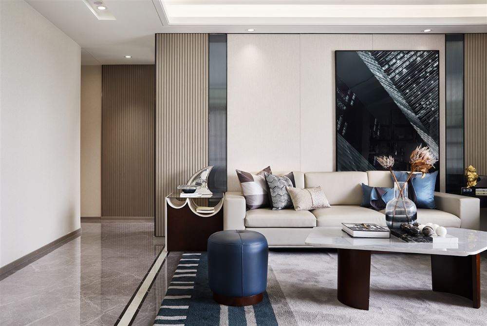 普洱装修设计鹤山新华城133平米-现代轻奢风格室内家装案例效果图