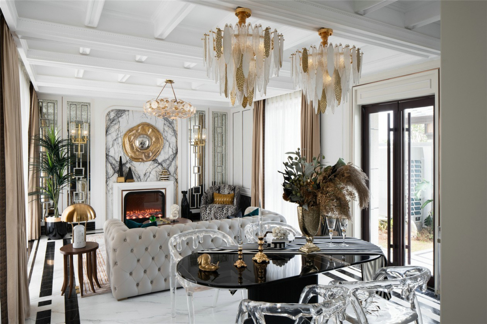 欧式古典风格别墅室内设计家装案例-客厅